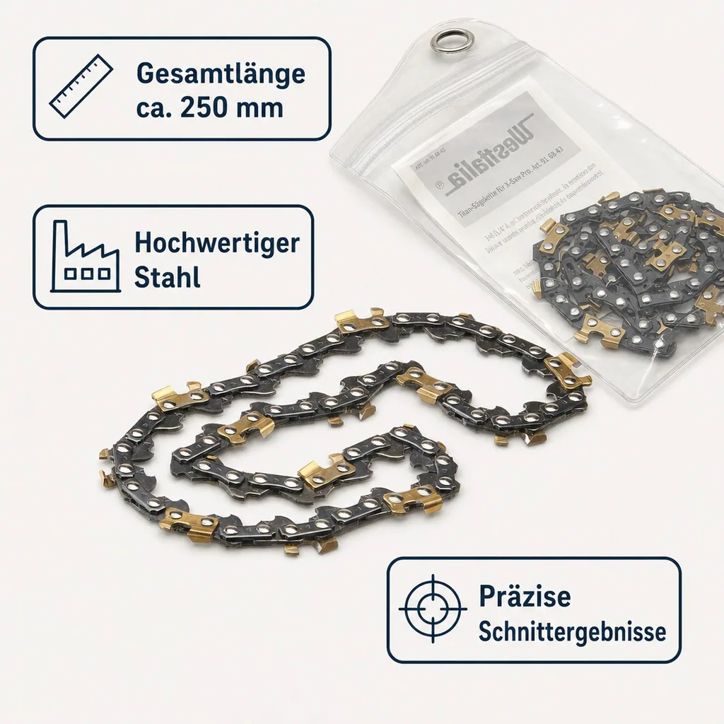 X-Saw Pro Ersatzsägekette Titanium gepanzert für 150 mm Schnittlänge