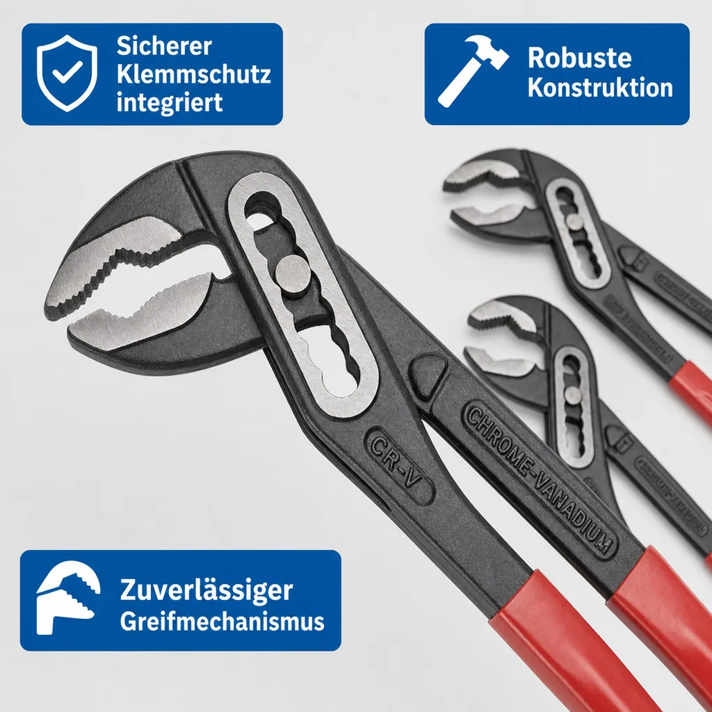 Wasserpumpenzangen Satz Cr-V 3-teilig