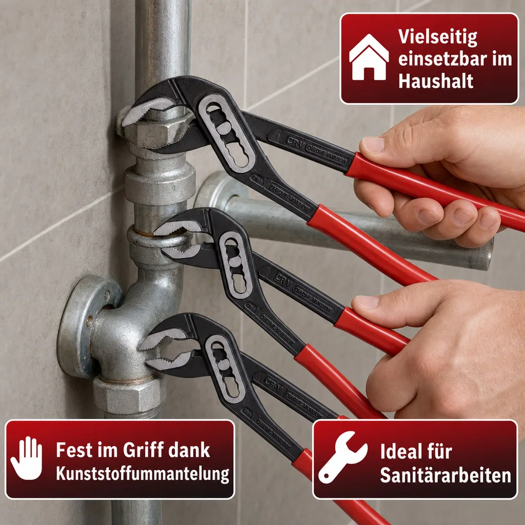 Wasserpumpenzangen Satz Cr-V 3-teilig