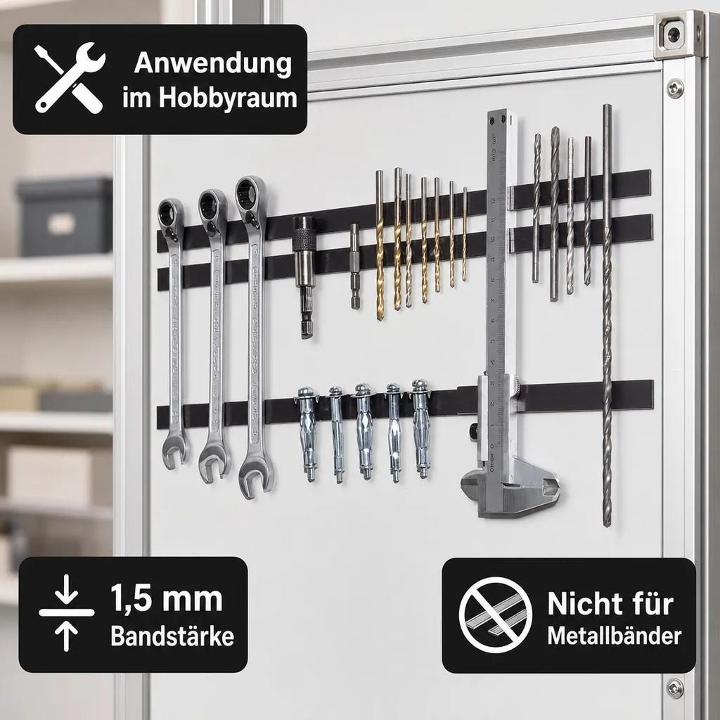 Selbstklebendes Magnetband 10 m