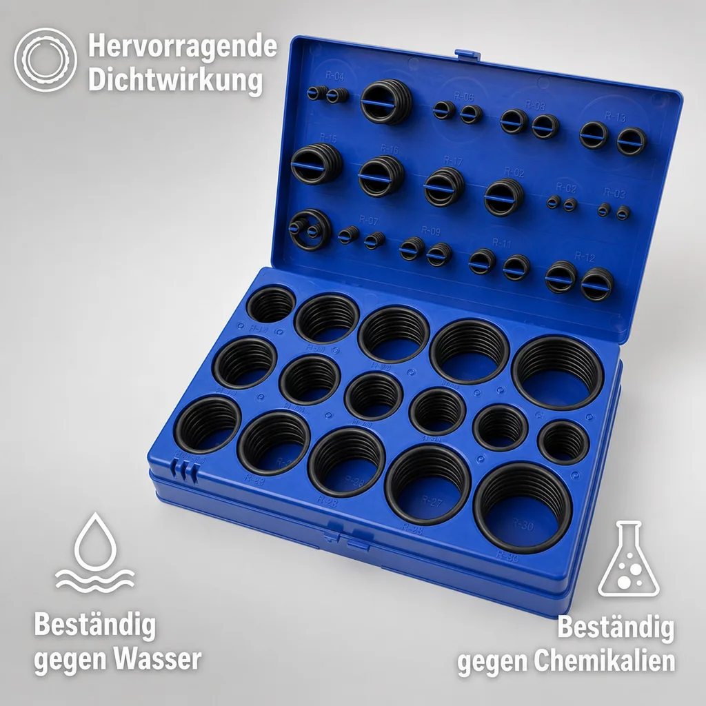 O-Ring Sortiment 420-teilig im Kunststoffkasten