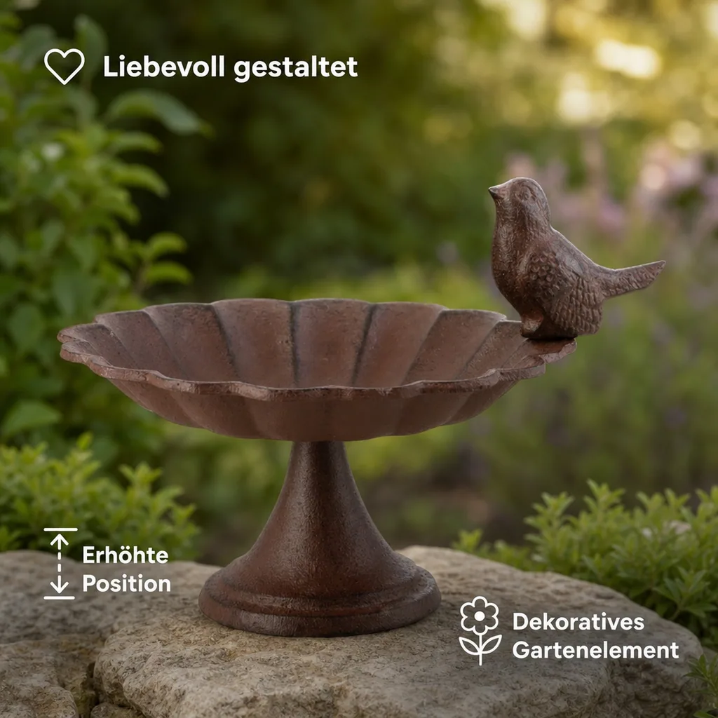 Vogeltränke mit Fuß
