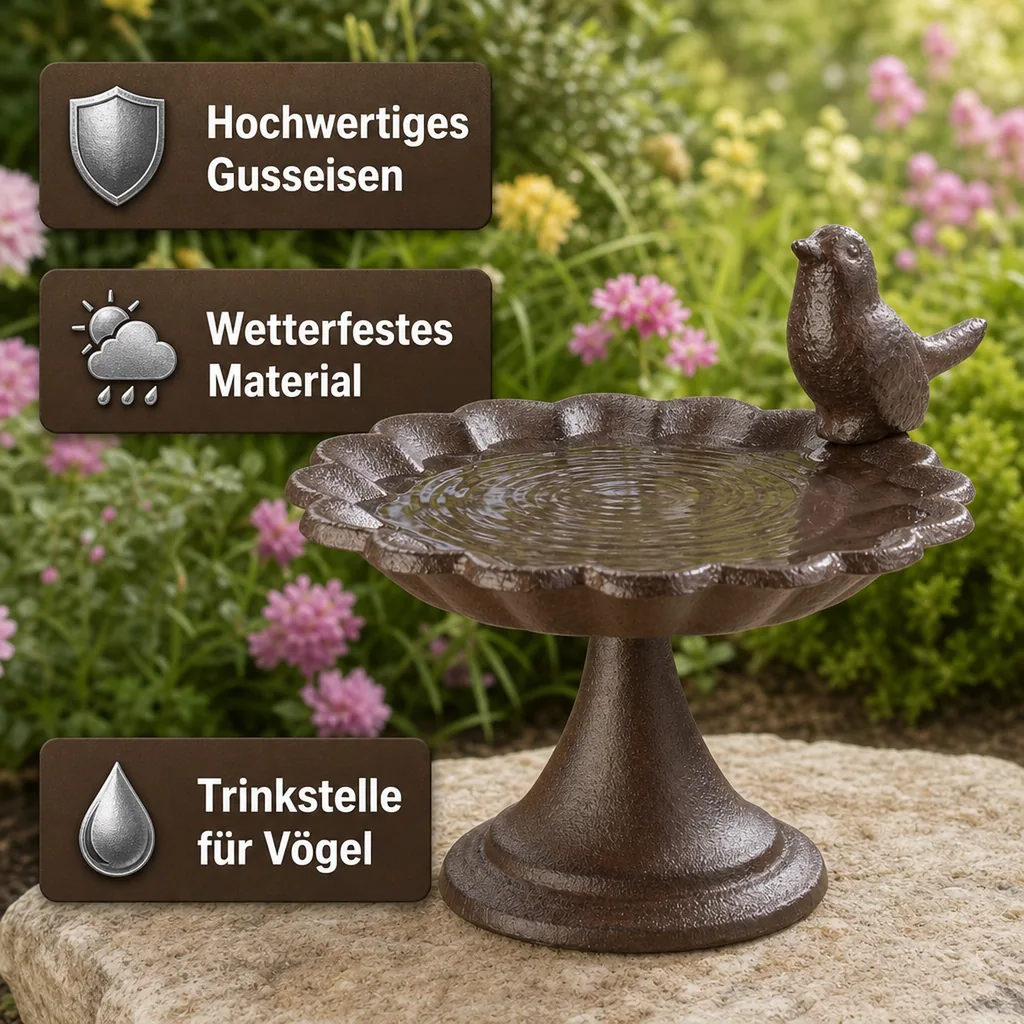 Vogeltränke mit Fuß