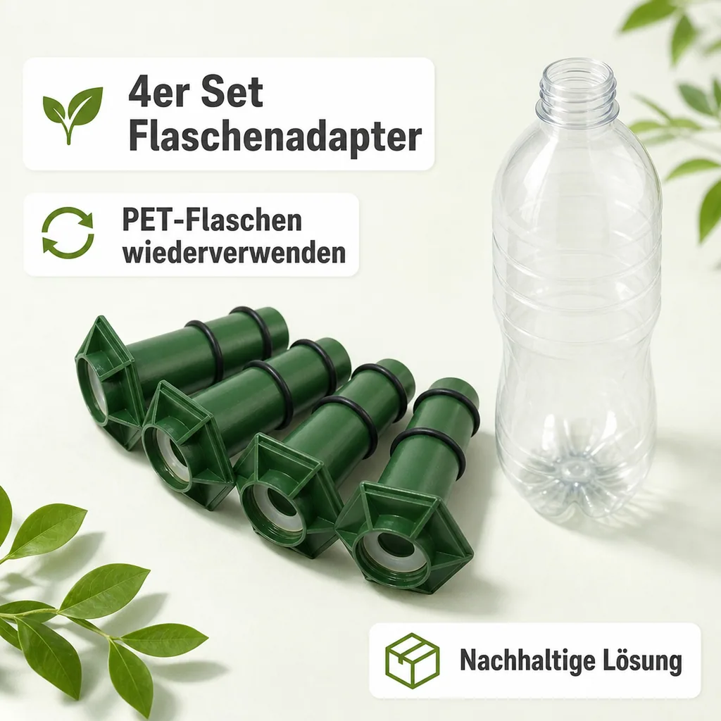 Adapter für PET Flaschen für Hydro Wine - 4er Set