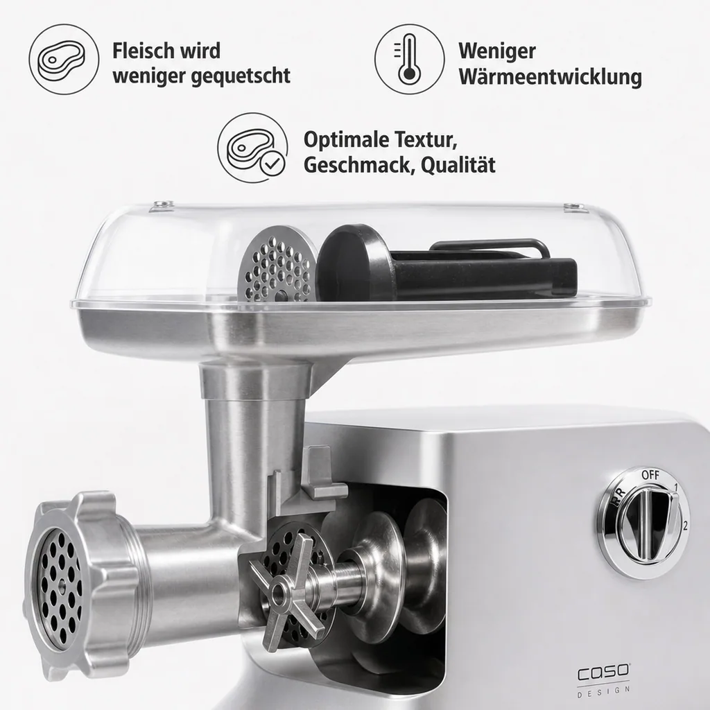 Fleischwolf „FW2000“, 2000 Watt, Aluguss/ Edelstahl