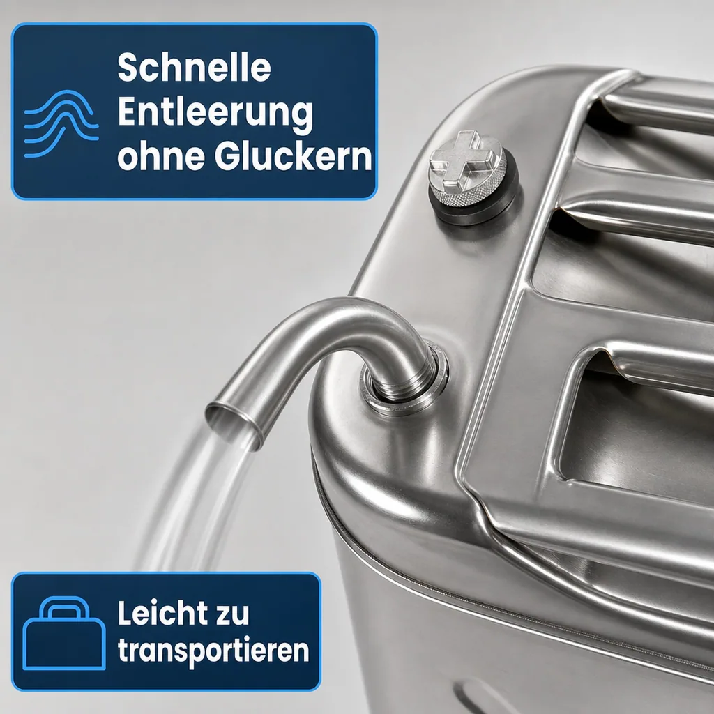 Edelstahlkanister, 20 L