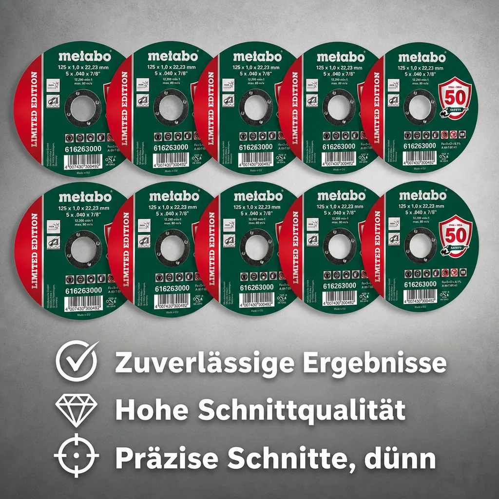INOX-Trennscheibe 125 mm, 10 Stück
