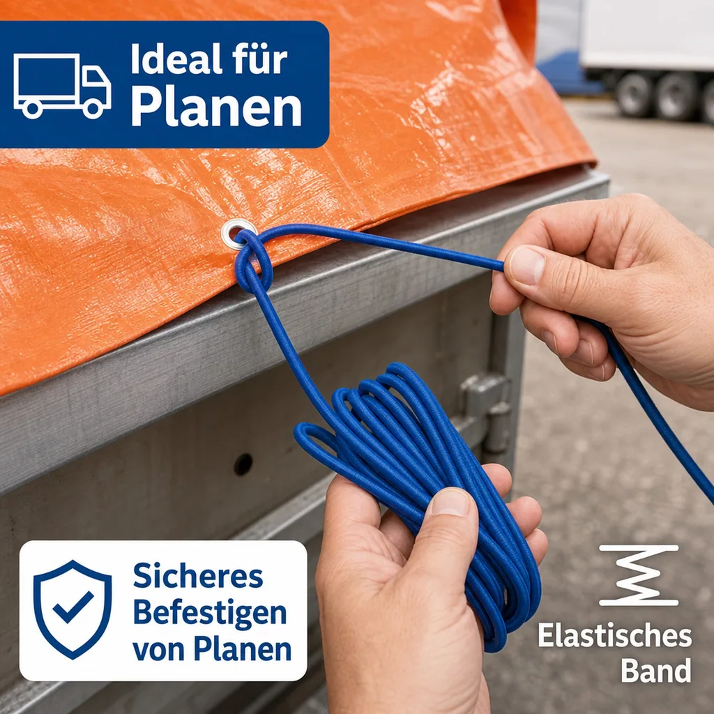 Sicherungs - Gummiband für Planen, 7 mm Durchmesser