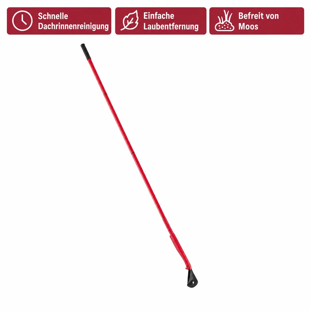 Dachrinnen Reinigungs-Set 5 teilig. Schaufel, Schaber, 3 Steckstiele