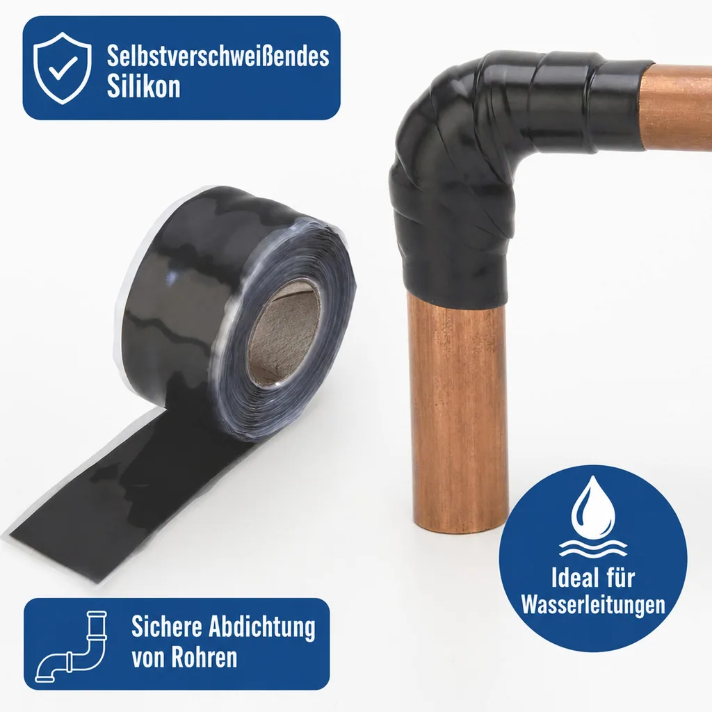 Silikonband selbstverschweißend, schwarz