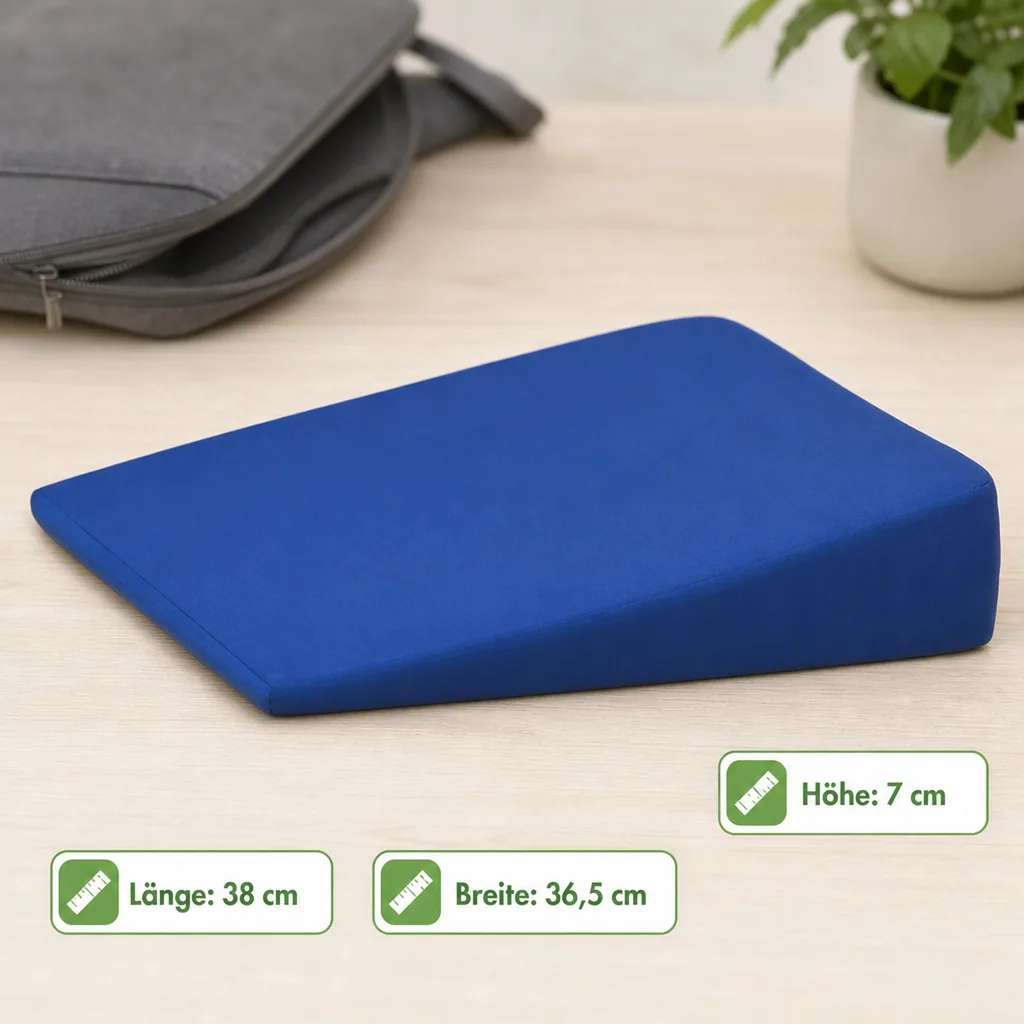 Auto-Sitzkissen Keil mit Bezug, blau