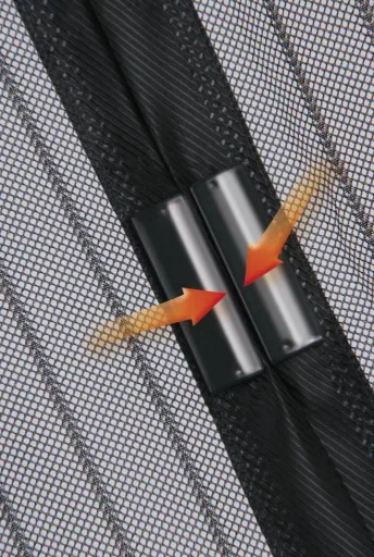 Moskitonetz Magic Klick 90 x 210 cm  für Türen, schwarz mit Magnetverschluss