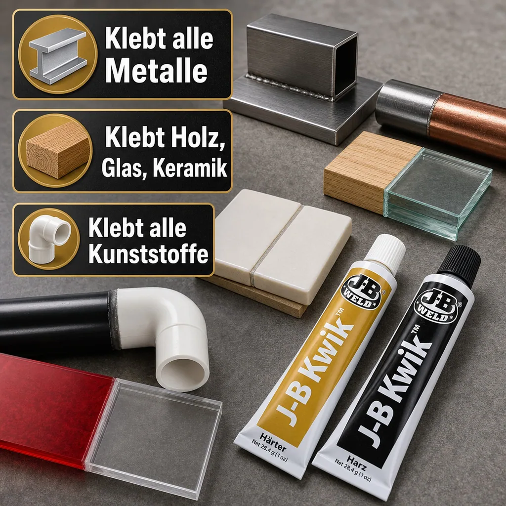 Kleber, schnell härtend, Temperaturbeständig bis 150 Grad
