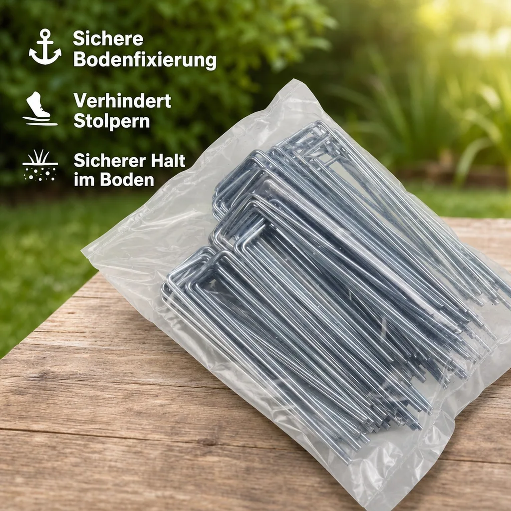 Multi-Erdanker, U-Metall, verzinkt, 50 Stück