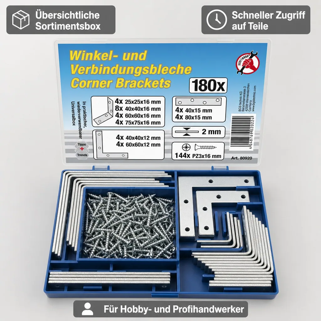Verbindungsblech-Satz 180-teilig