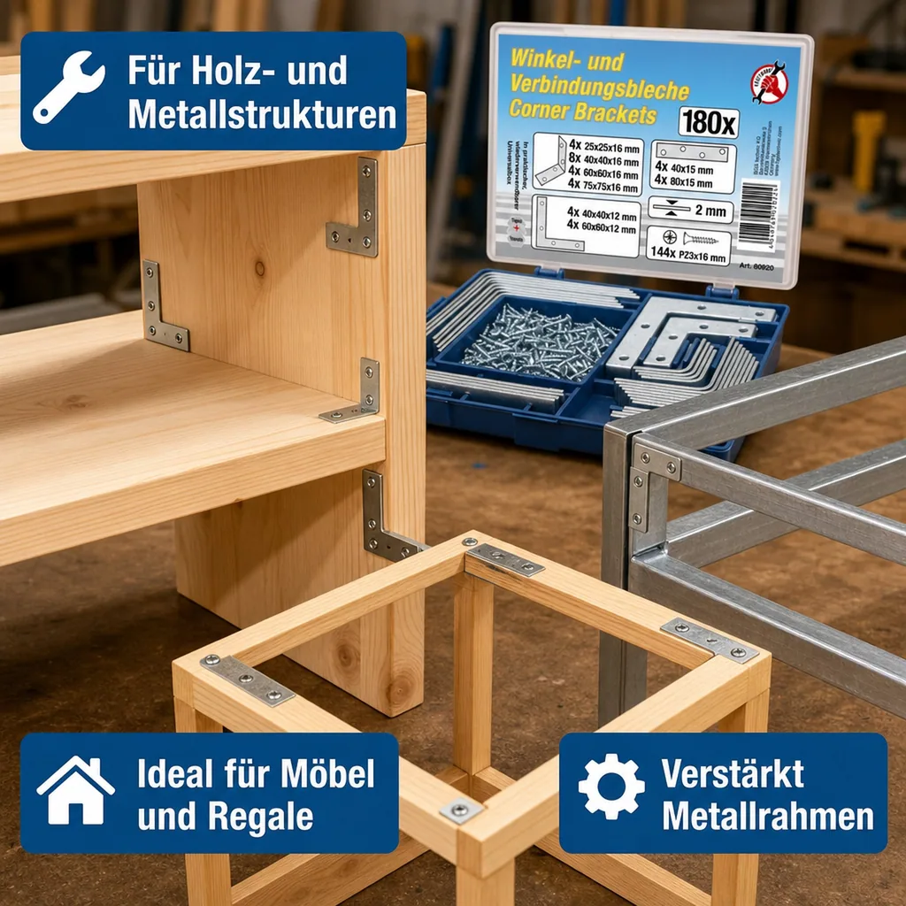 Verbindungsblech-Satz 180-teilig
