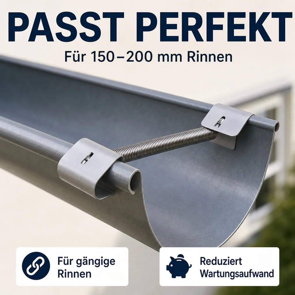 Rinnenigel - Windsicherung 4er Set für Dachrinnen 150-200 mm