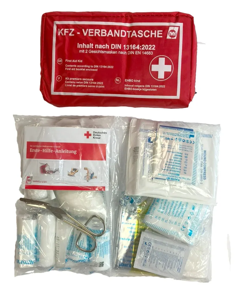 KFZ-Verbandtasche "rot" DIN 13164:2022