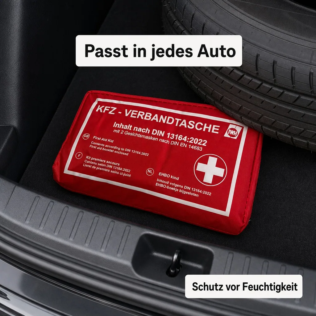 KFZ-Verbandtasche "rot" DIN 13164:2022