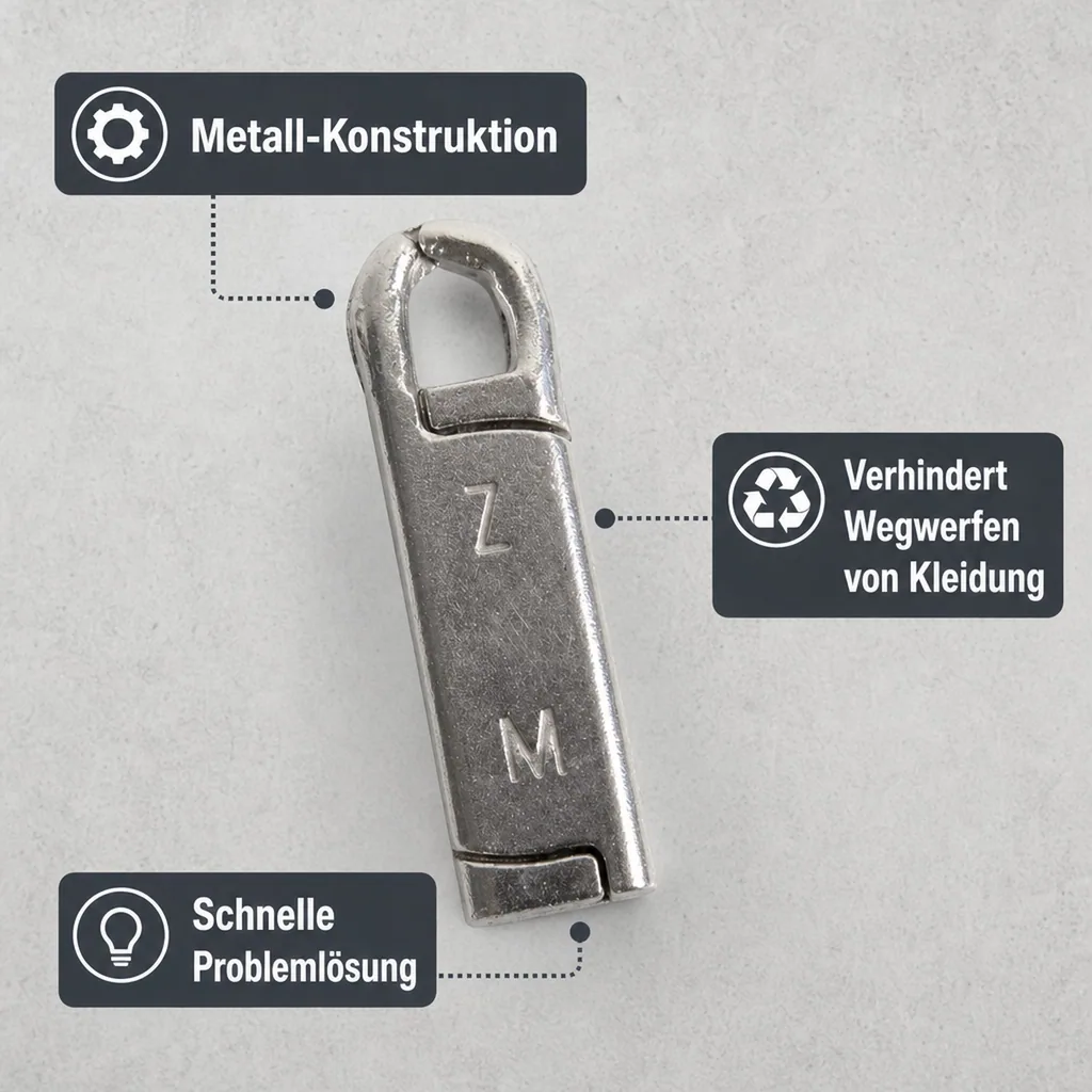 Reißverschluss-Reparatur-Haken, Silberfarben, 6er-Set