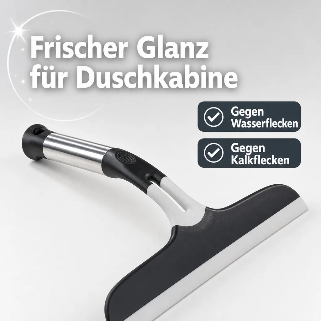 Duschabzieher, Edelstahl