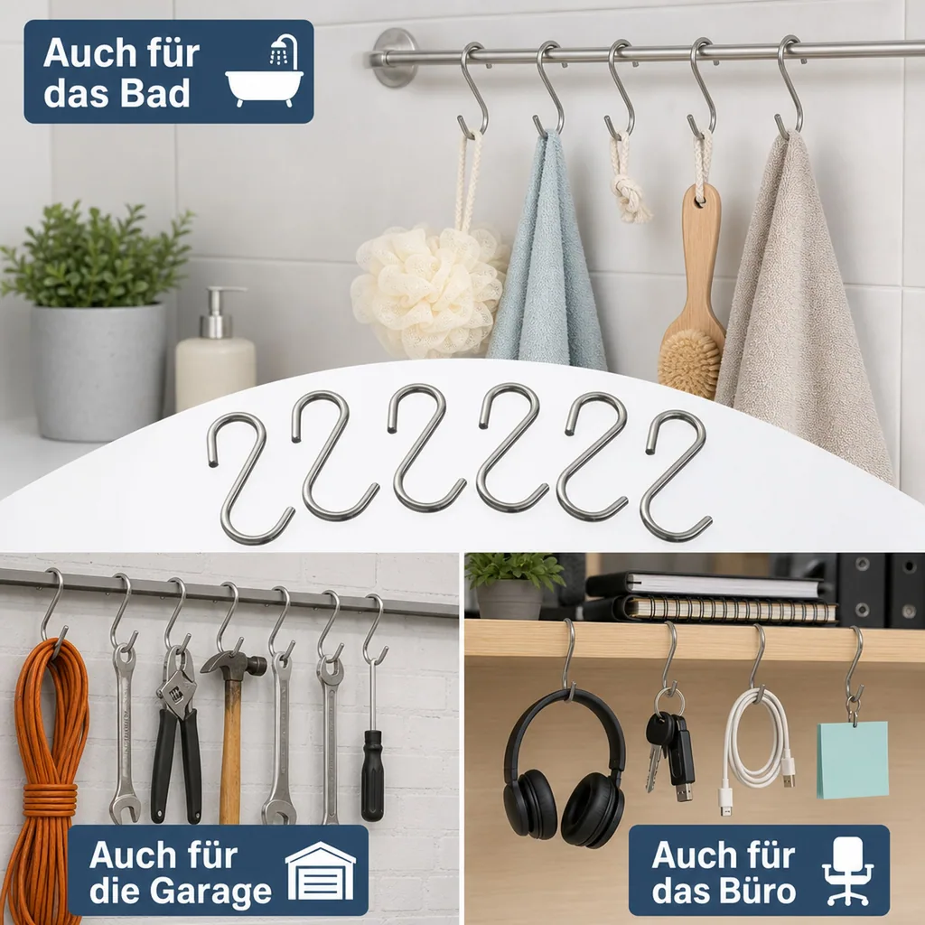 Westfalia Edelstahl Haken 6 Stück Set