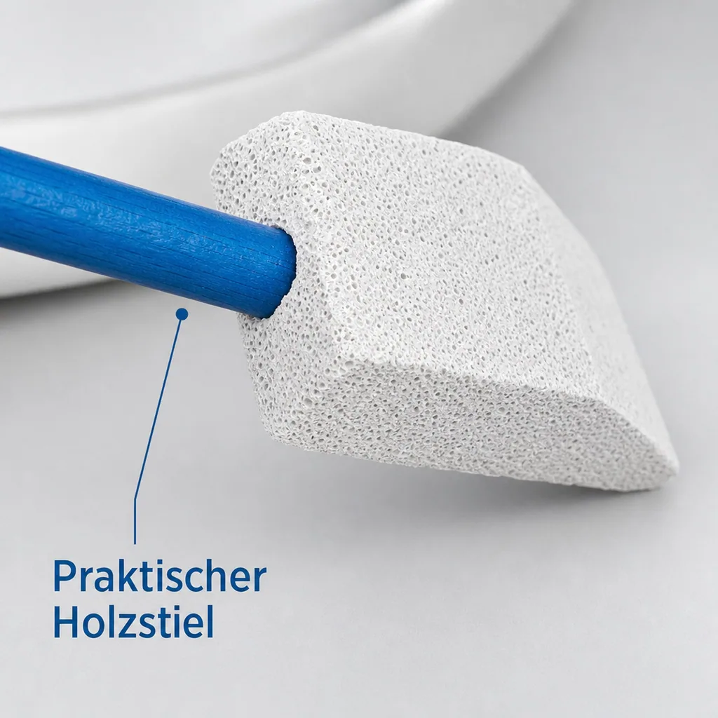 Bimsstein mit Holzstiel