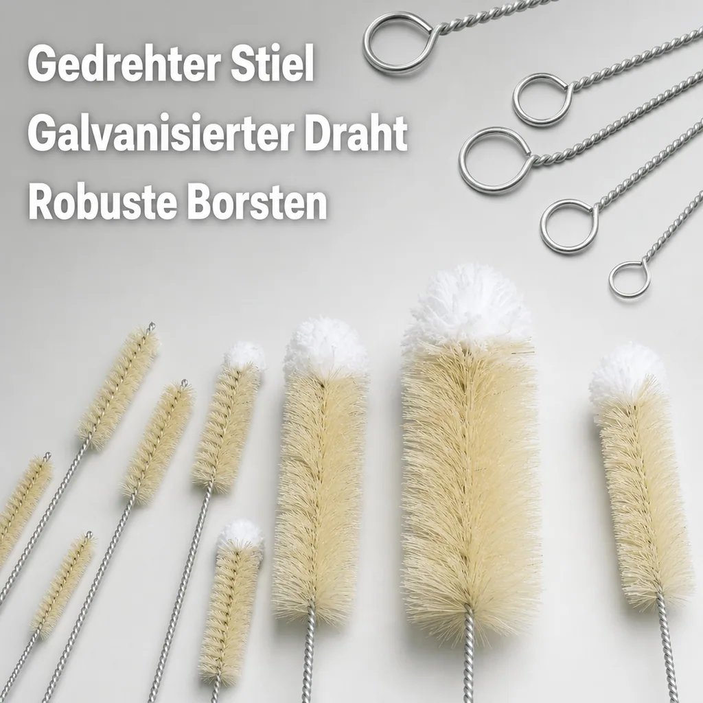 Reinigungs-Bürsten, Spezial-Bürsten-Set, Flaschen-Bürsten, 8-teilig