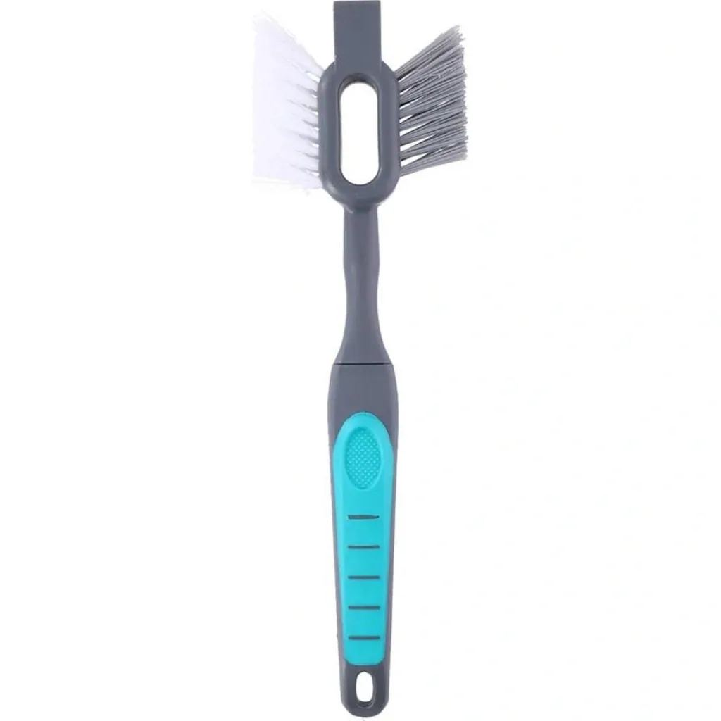 2-in-1-Fliesen- und Fugenbürste 30 cm Grau/Blau