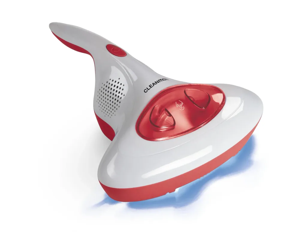 Akku-Milben-Handstaubsauger mit UV-C-Licht 14,8V rot/weiß