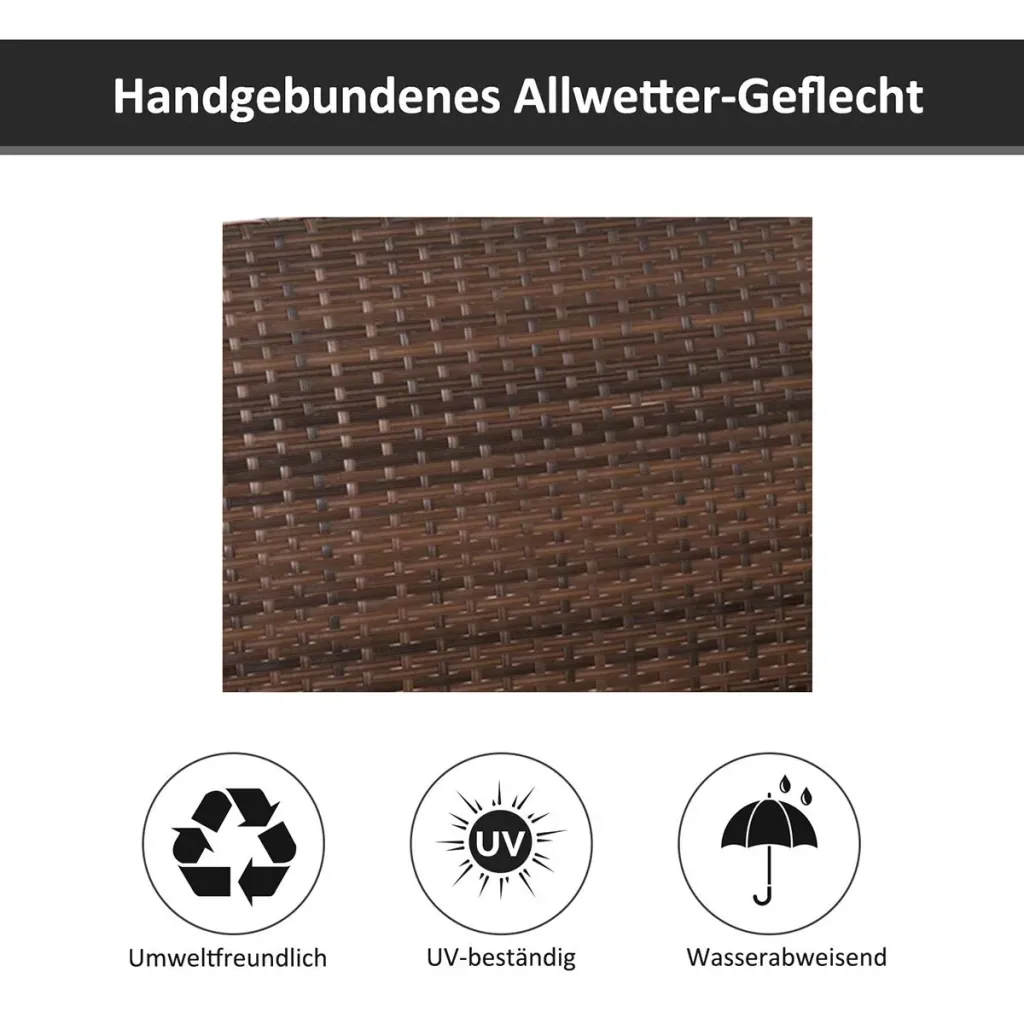 Hängebank 2-Sitzer Rattan Gartensc