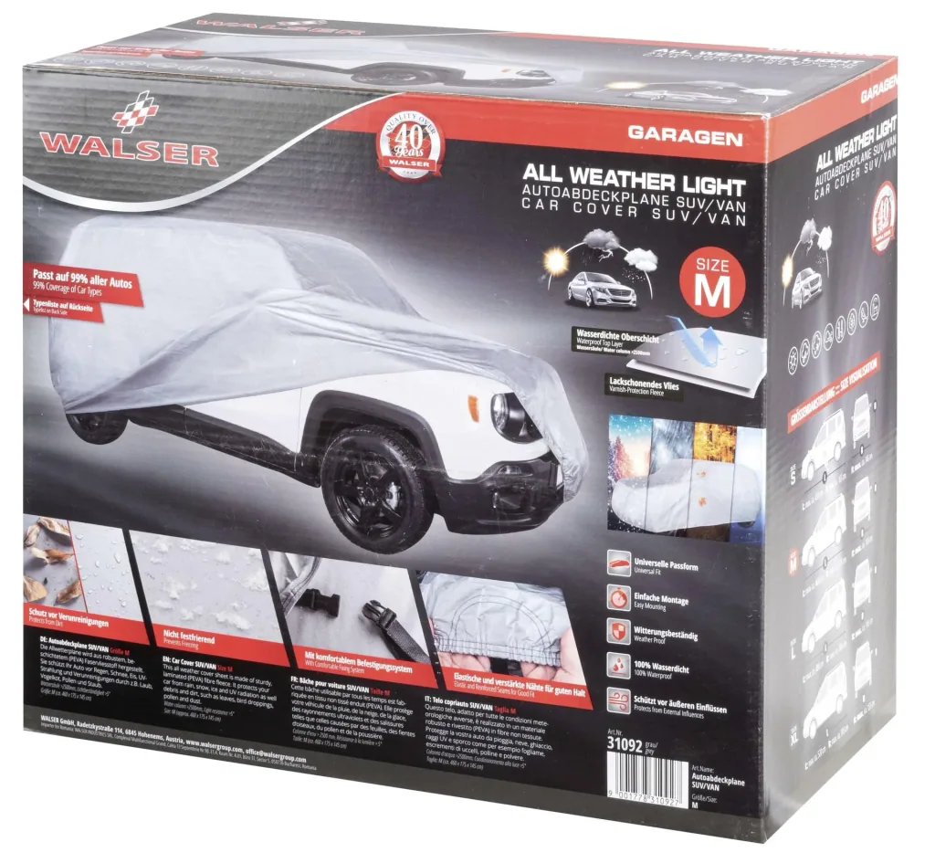 All Weather light SUV - Größe M - 460 x 175 x 145 cm - PEVA - grau