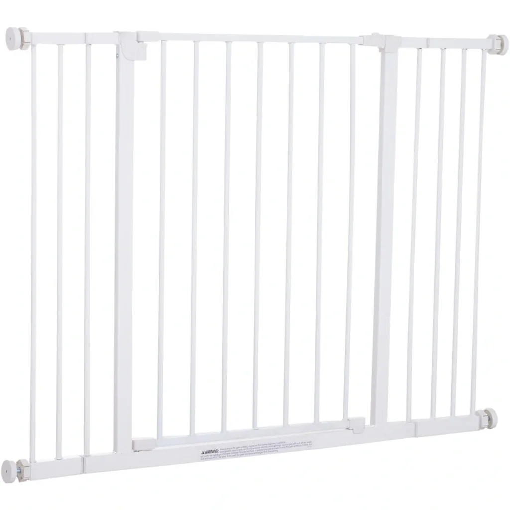 Hundesperre Metall weiß 72-107x76 cm