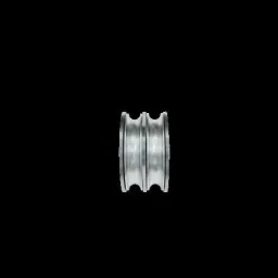 Umlenkrolle aus Edelstahl, doppelt, Ø 76 mm