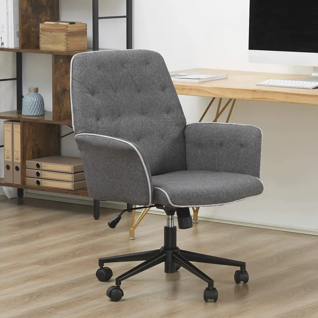 Bürostuhl mit Wippfunktion Drehstuhl Home-Office-Stuhl höhenverstellbarer Schreibtischstuhl ergonomisch 360°-Drehräder S