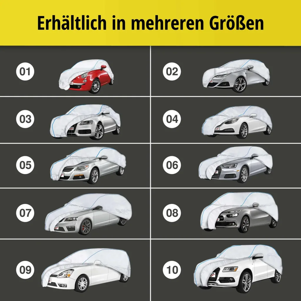 Autoabdeckplane Sun Reflect - Größe 3 - 420x176x149cm - 112g/m² - PES beschichtet