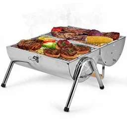 BBQ Collection Holzkohlegrill - Zylinder - Chrom