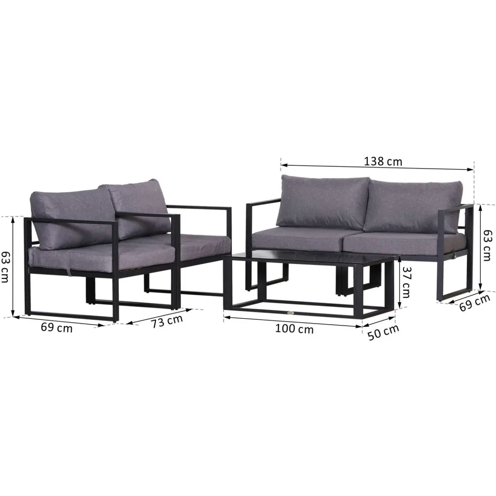 Gartenmöbel-Set 4-teilig
