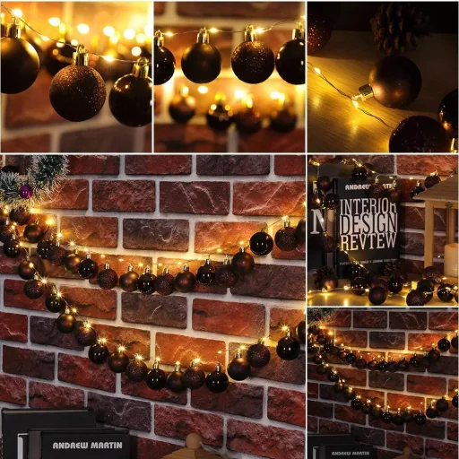 Weihnachtsbeleuchtung Kugeln 40-LED - Bronze - 2m