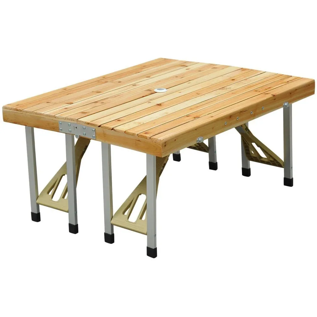 Holz Campingtisch Klapptisch Picknick Bank Esstisch
