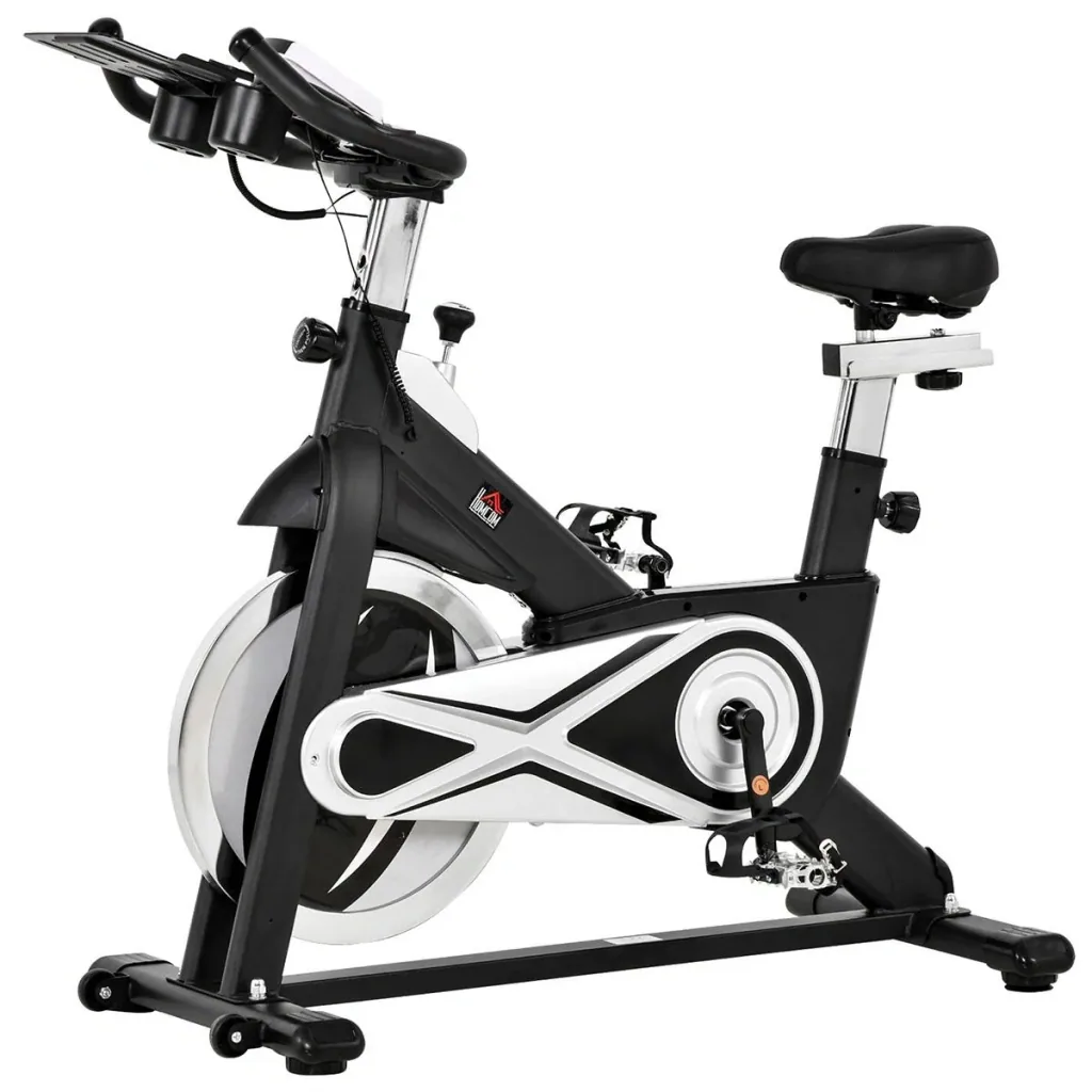 Fahrradtrainer Indoor Heimtrainer mit 18KG Schwungrad Home Gym Cycling Bike Trainer Fitnessfahrrad Stufenlos Widerstand