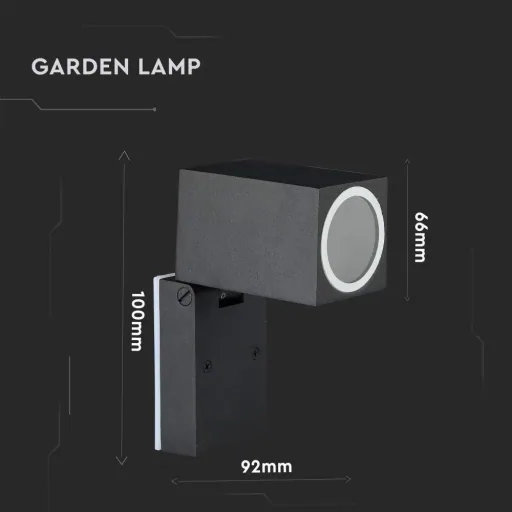VT-7611 Wandleuchte außen - einstellbar - GU10 - Aluminium - IP44