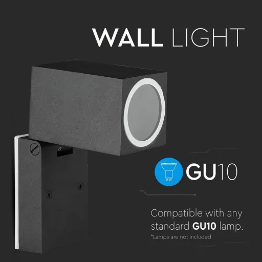 VT-7611 Wandleuchte außen - einstellbar - GU10 - Aluminium - IP44