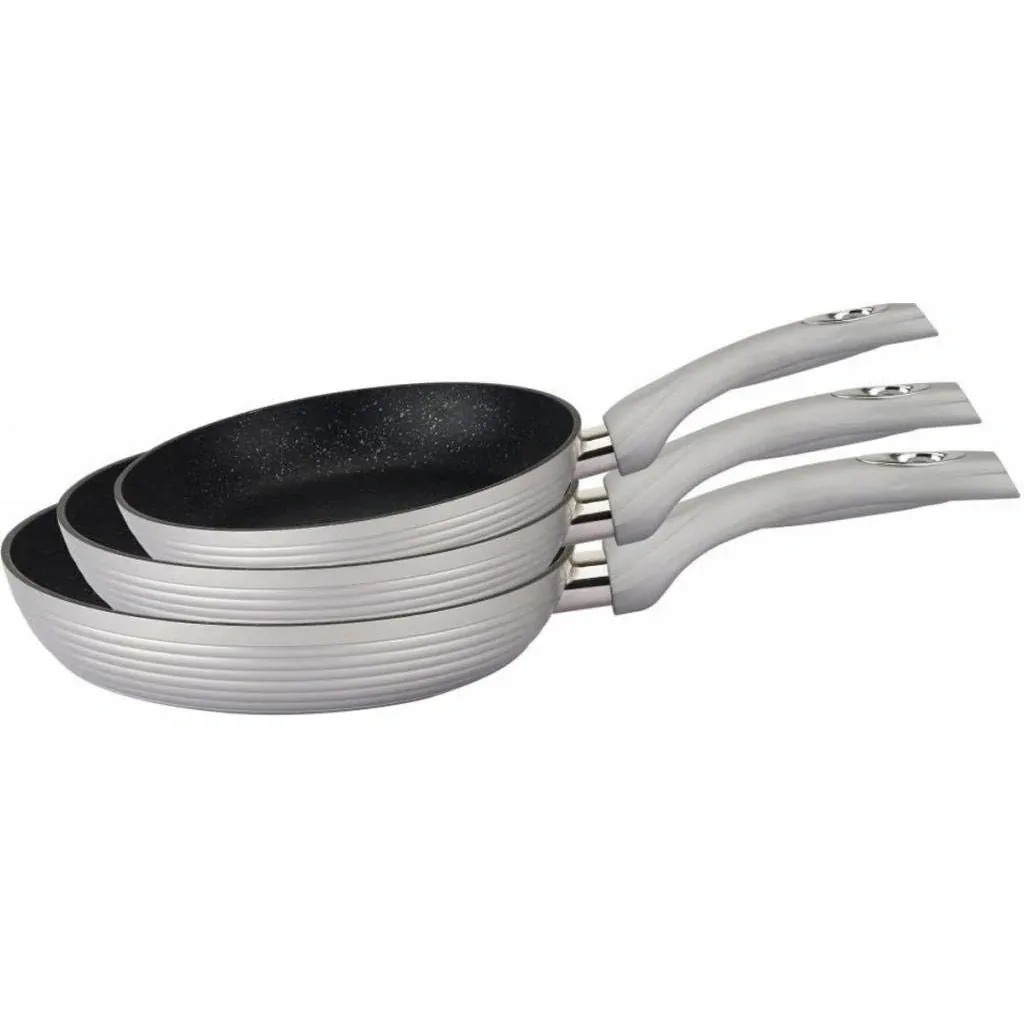 Bratpfannenset 3-teilig + Suppenbräter aus Marmor - 26 CM