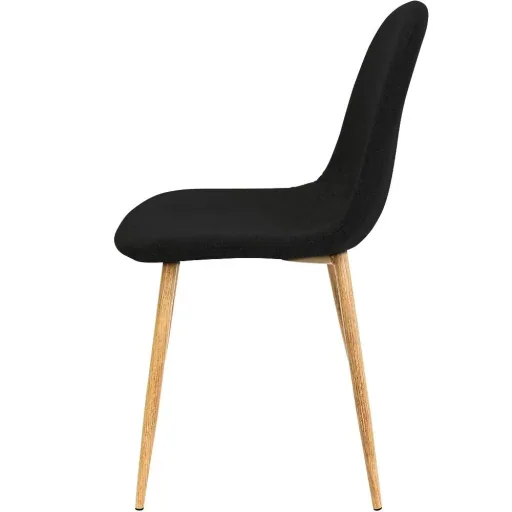 Design-Stuhl mit Stoffbezug schwarz 4 Stück