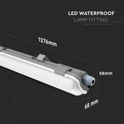 LED-Leuchtstofflampe 60cm - 10W - 6400K - 850 Lumen - IP65