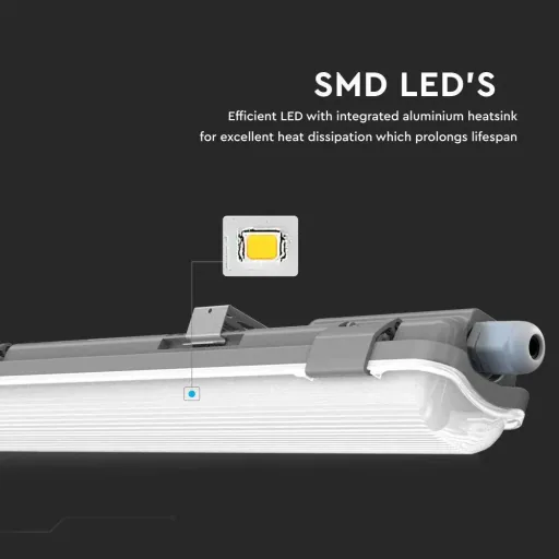 LED-Leuchtstofflampe 60cm - 10W - 6400K - 850 Lumen - IP65