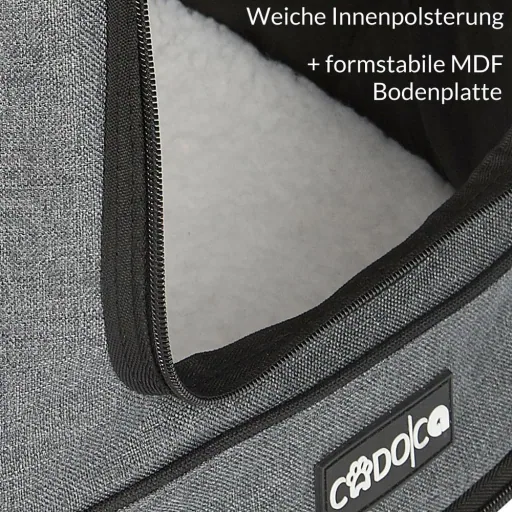 Haustier-Rucksack mit Klappe, Taschen, Gürtel und Bund