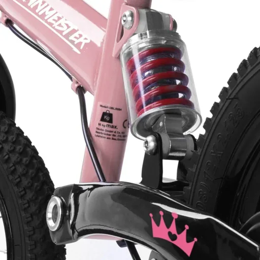 Laufrad mit Federung rosa