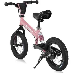 Laufrad mit Federung rosa